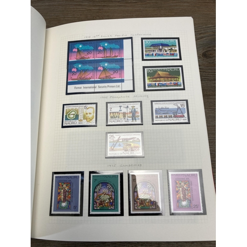 470 - A Stanley Gibbons stamp album containing Nauru stamps