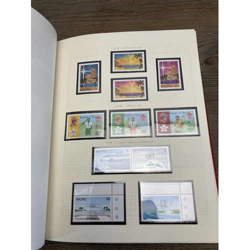 470 - A Stanley Gibbons stamp album containing Nauru stamps