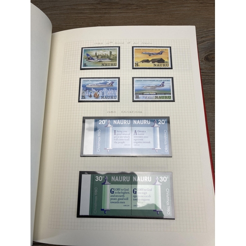 470 - A Stanley Gibbons stamp album containing Nauru stamps