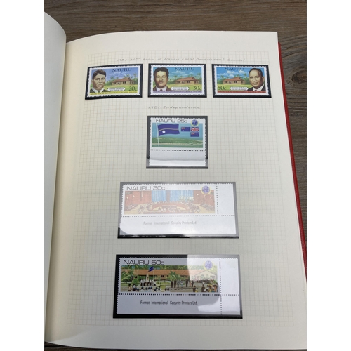 470 - A Stanley Gibbons stamp album containing Nauru stamps