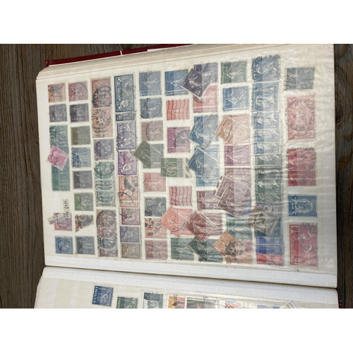 475 - Five albums containing a large quantity of worldwide stamps to include some Victorian examples