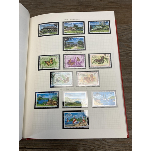 477 - A Stanley Gibbons stamp album containing St Vincent and South Georgia stamps