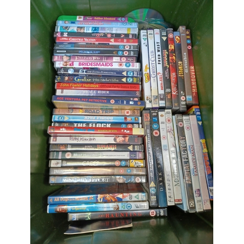 701 - Two boxes containing a collection of DVDs