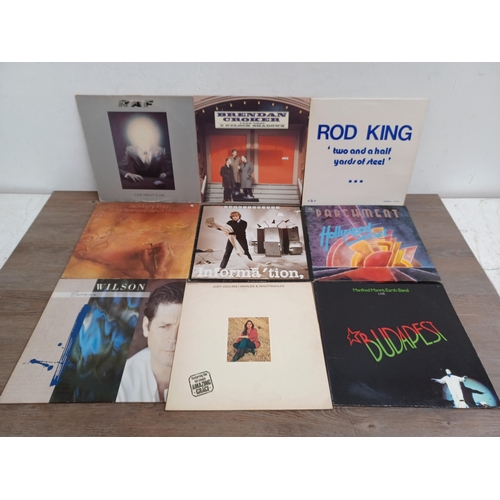 705 - Four boxes and two record cases containing a large collection of LP vinyl records to include Rod Ste... 