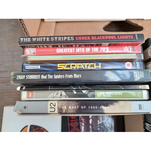 717 - A collection of music DVDs to include Nirvana, Blur, Beastie Boys, Bob Marley, Jimi Hendrix, Pearl J... 