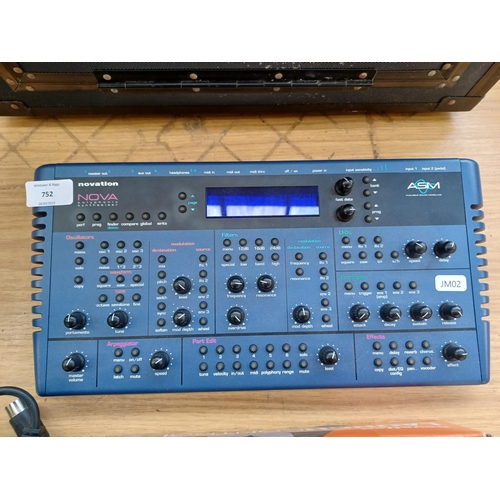 752 - Two Novation items, one boxed Launch Control and one Nova polyphonic synthesizer