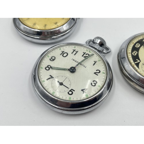 1248 - Three mid 20th century Ingersoll open face hand wind pocket watches