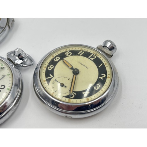 1248 - Three mid 20th century Ingersoll open face hand wind pocket watches