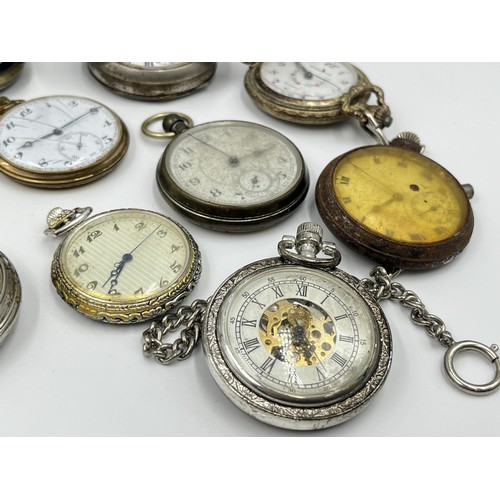 1251 - A large collection of early/mid 20th century pocket watches to include Cyma military issued G.S.T.P ... 