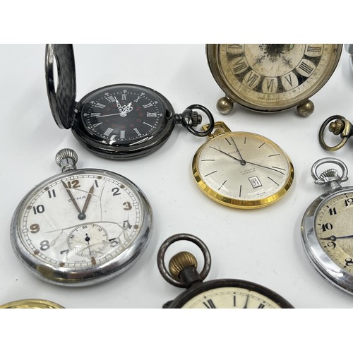 1251 - A large collection of early/mid 20th century pocket watches to include Cyma military issued G.S.T.P ... 