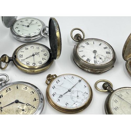 1251 - A large collection of early/mid 20th century pocket watches to include Cyma military issued G.S.T.P ... 