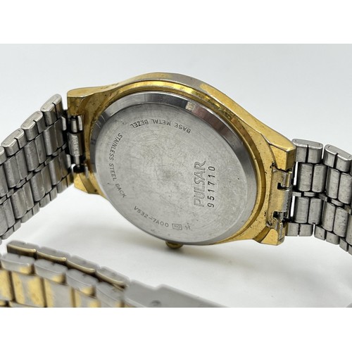 1267 - Five Pulsar quartz men’s wristwatches