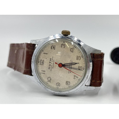 1273 - Two vintage mechanical men's wristwatches, one Cyma cal. R.458 and one Roth incabloc