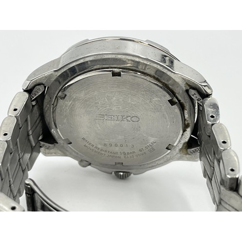 1276 - A Seiko Sport SNQ085 Perpetual Calendar quartz 45mm men's wristwatch with Seiko stainless steel brac... 