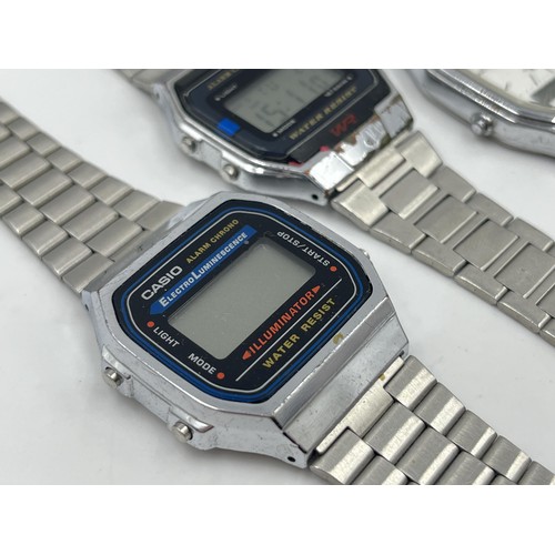 1280 - Three Casio digital and analogue quartz wristwatches