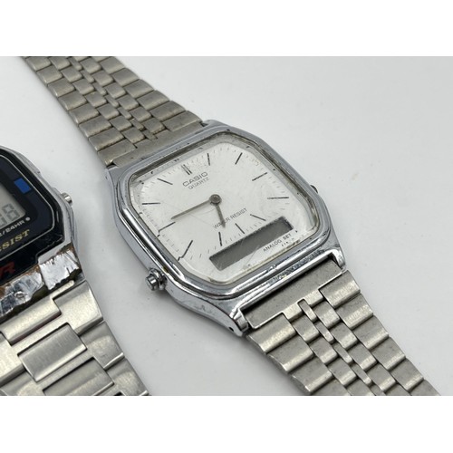 1280 - Three Casio digital and analogue quartz wristwatches