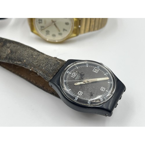 1285 - Four vintage Swatch quartz men's wristwatches