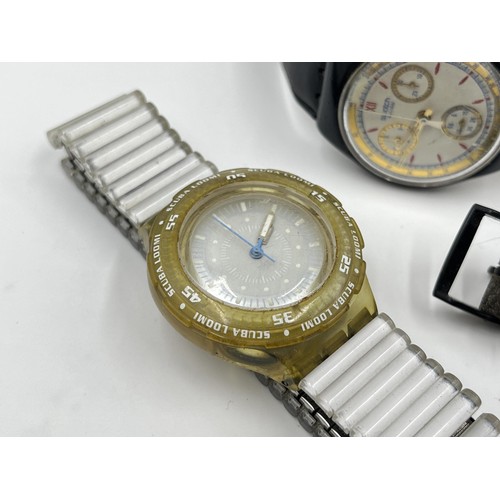 1285 - Four vintage Swatch quartz men's wristwatches