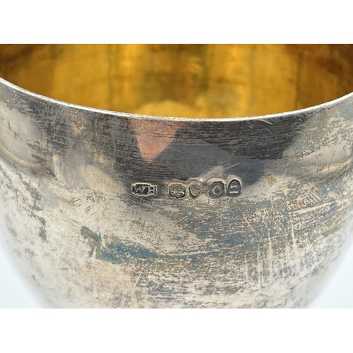 1333 - A George IV hallmarked London silver chalice engraved 'Lloyd Street Chapel 1801-1858', dated 1829 - ... 