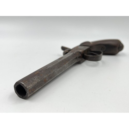 1362 - A 19th century Belgian percussion pistol - approx. 23cm long