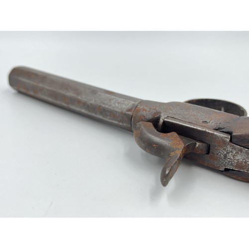 1362 - A 19th century Belgian percussion pistol - approx. 23cm long