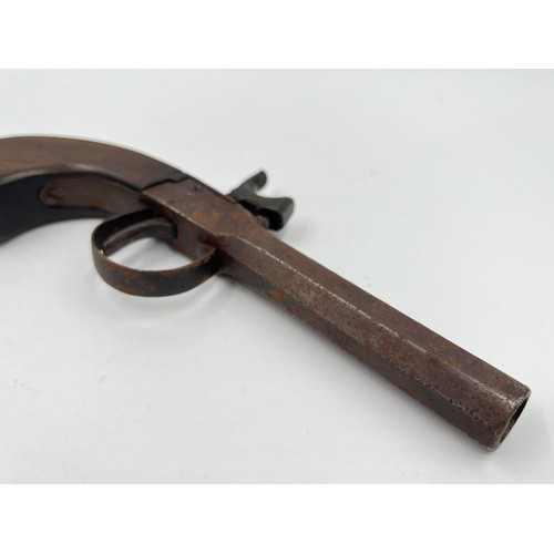 1363 - A 19th century percussion pistol - approx. 19cm long