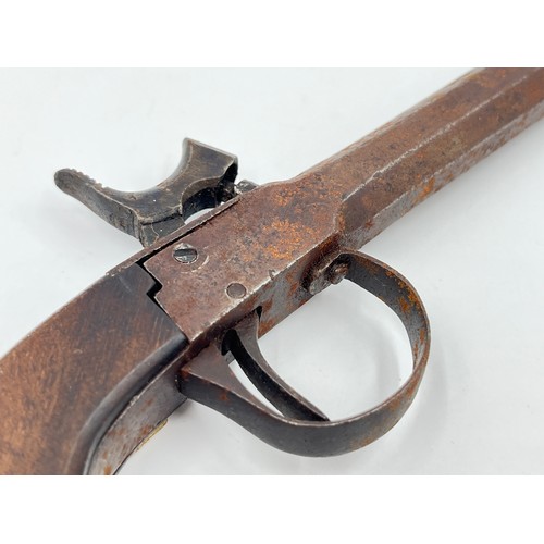 1363 - A 19th century percussion pistol - approx. 19cm long