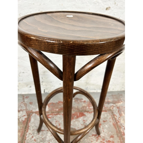 126 - A Thonet style bentwood barstool