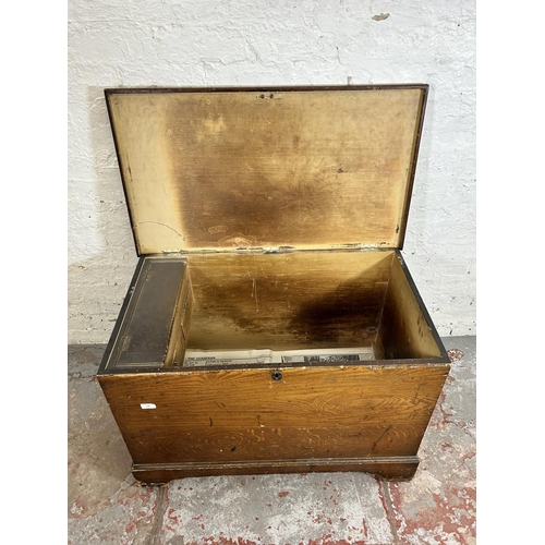 188 - A Victorian pine blanket box