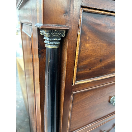 203 - A French Empire style mahogany chest of seven drawers
