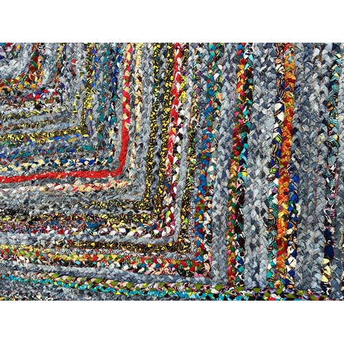 222 - A vintage Boucherouite rag rug - approx. 3.5M long x 2.72M wide