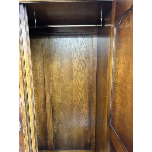 24 - An Arighi Bianchi Macclesfield by the Royal Oak oak double wardrobe with lower drawer - approx. 196c... 