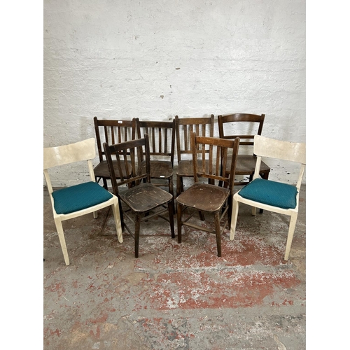 48 - Eight early/mid 20th century occasional chairs