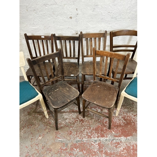 48 - Eight early/mid 20th century occasional chairs