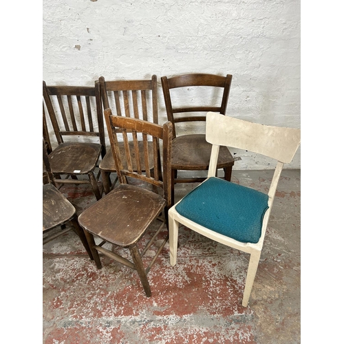 48 - Eight early/mid 20th century occasional chairs