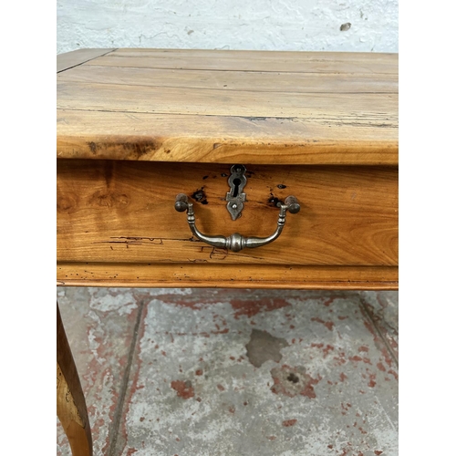 70 - A 19th century French cherry wood rectangular farmhouse table