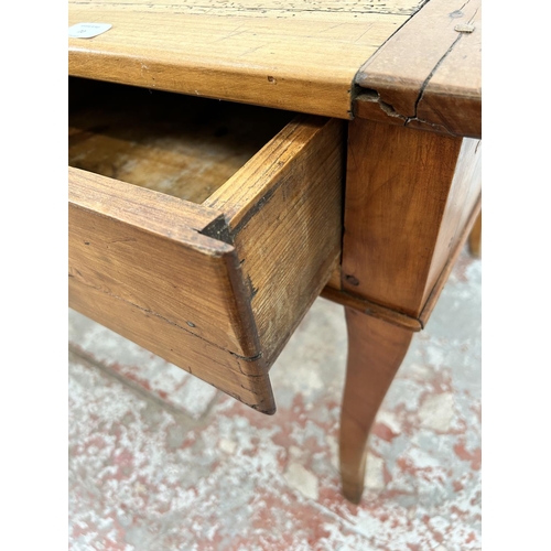 70 - A 19th century French cherry wood rectangular farmhouse table