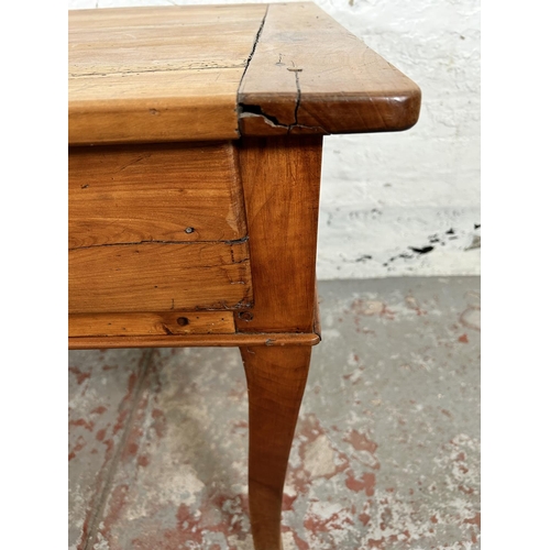 70 - A 19th century French cherry wood rectangular farmhouse table