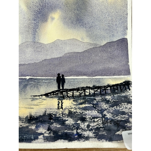 262 - Three 20th century unframed watercolours, signed I Hope 04  - approx. 28cm high x 37cm wide