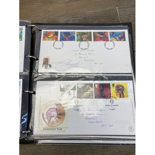 1411A - Three albums containing a collection of stamps and first day covers