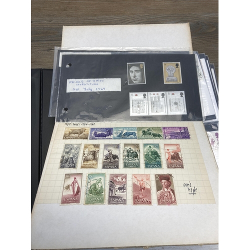 1411A - Three albums containing a collection of stamps and first day covers