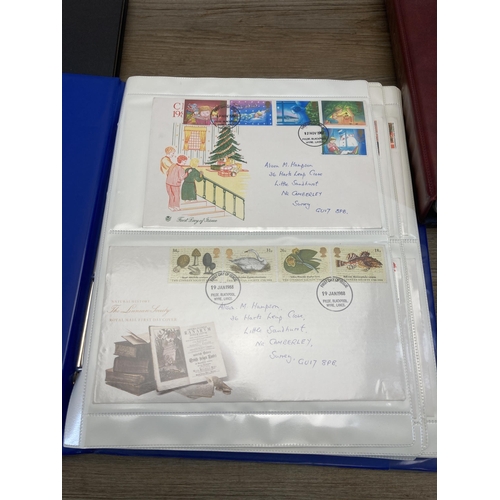 1411A - Three albums containing a collection of stamps and first day covers