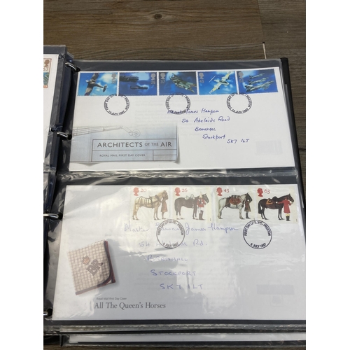 1411A - Three albums containing a collection of stamps and first day covers