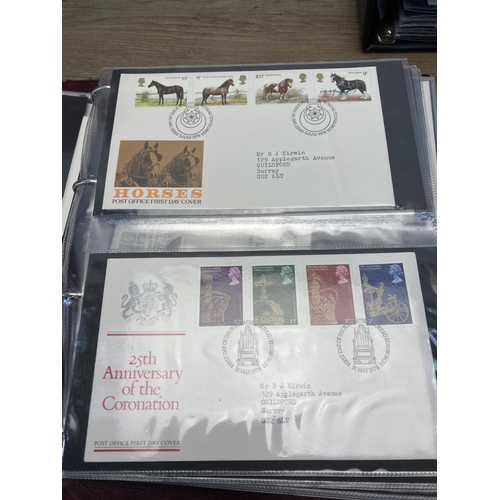 1413 - Five albums containing a collection of first day covers