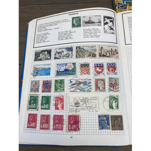 1417 - Nine albums containing a collection of worldwide stamps