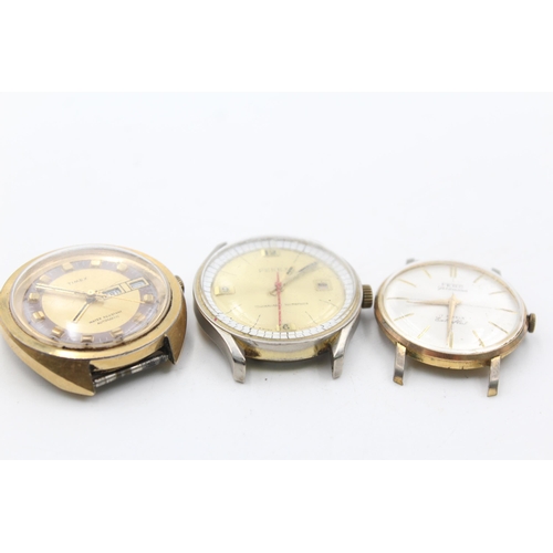 2458 - Three vintage mehcanical men's wristwatches, Timex, Ferex, and Fero