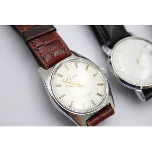 2460 - Three vintage men's wristwatches  to include Limit, Sekonda etc.