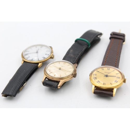 2462 - Three vintage mechanical men's wristwatches to include Sekonda, Timex etc.