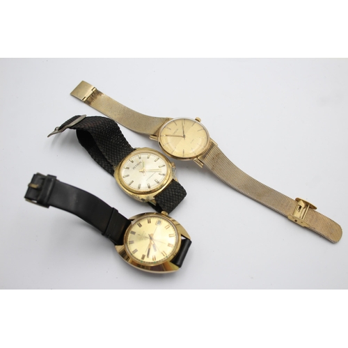 2467 - Three vintage mechanical men's wristwatches to include Sekonda, Zetron etc.