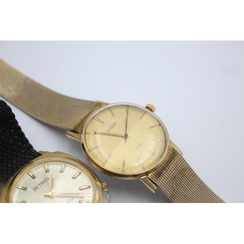 2467 - Three vintage mechanical men's wristwatches to include Sekonda, Zetron etc.